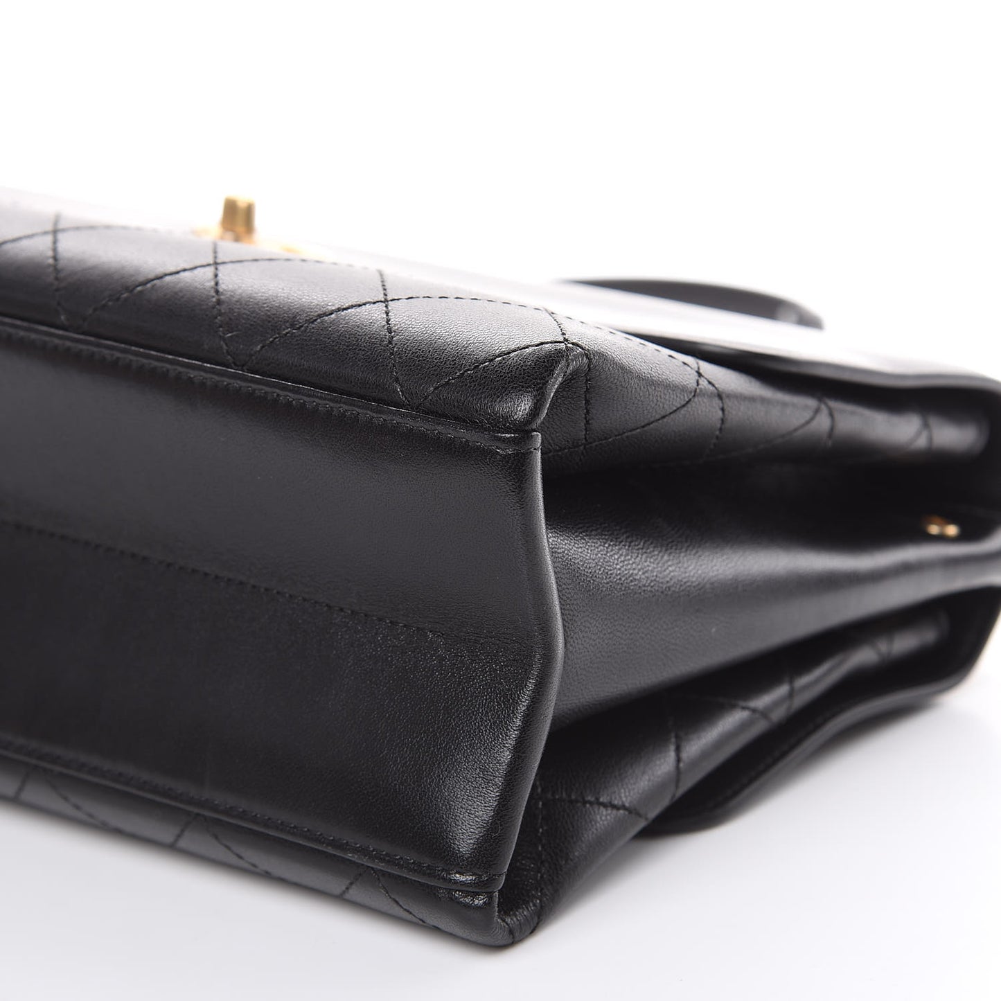 Lambskin Stitched Coco Luxe Medium Flap Black