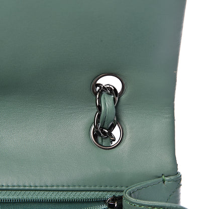 Chanel Lambskin Quilted Maxi Single Flap Green 10 of 16