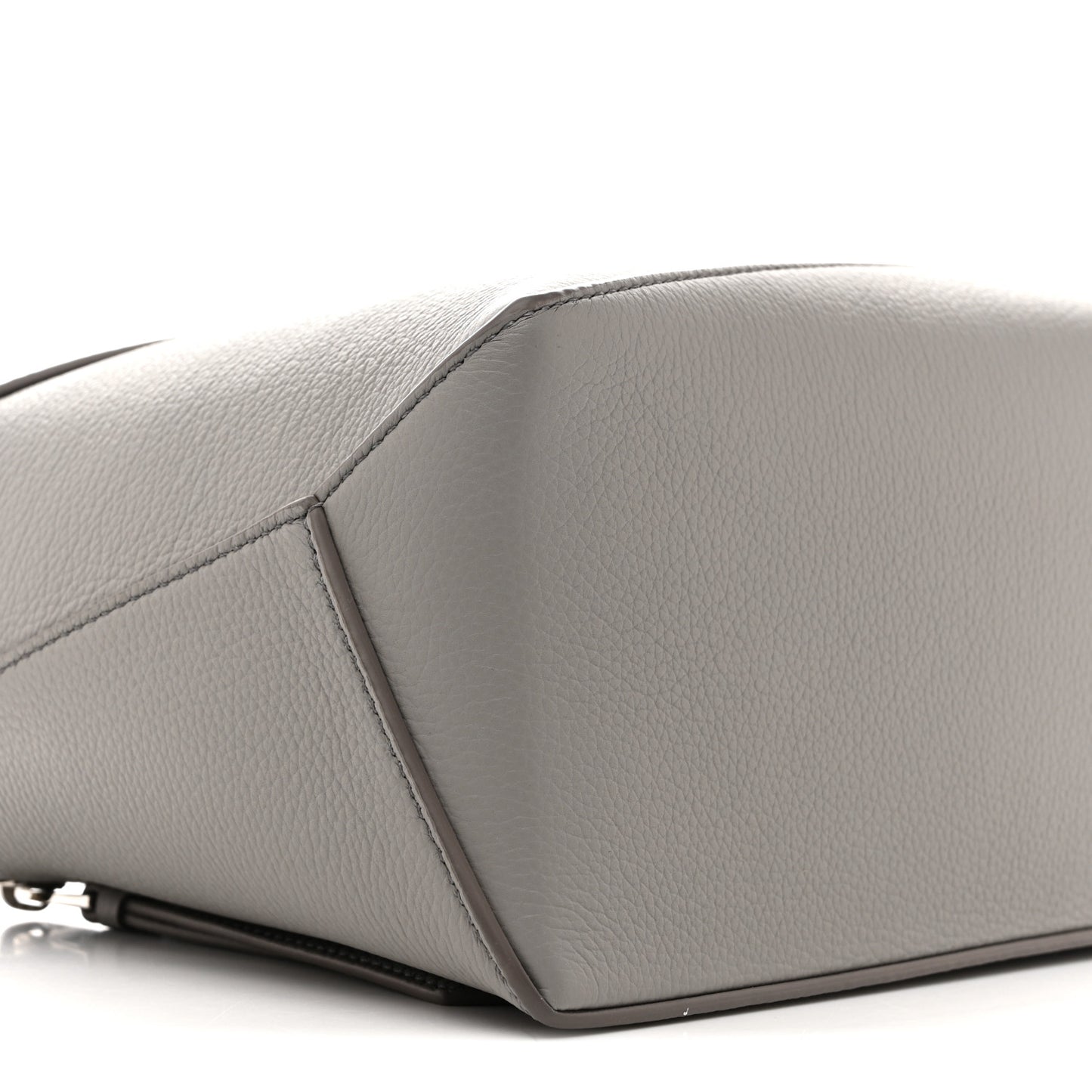 Soft Grained Calfskin Small Puzzle Edge Bag Pearl Grey