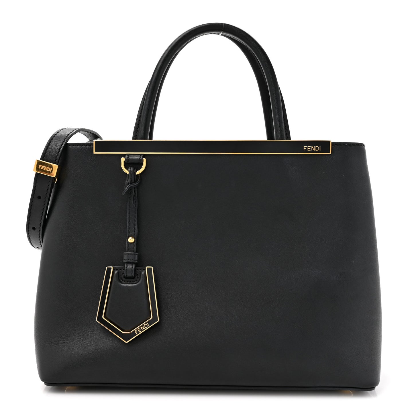 Vitello Dolce Century Petite 2Jours Tote Black Carbone