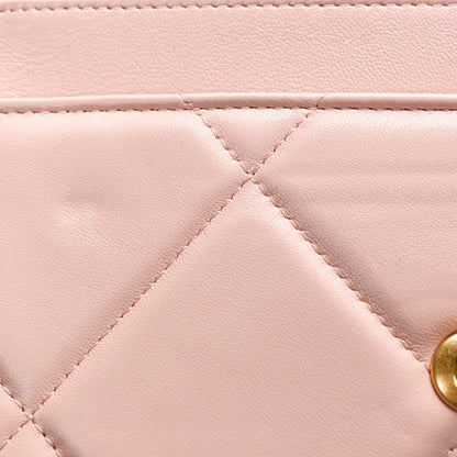 Chanel Lambskin Quilted Chanel 19 Wallet On Chain WOC Light Pink 10 of 10