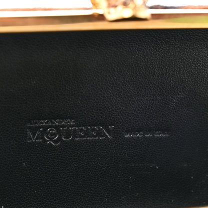 Alexander McQueen Calf Hair Leopard Print Skull Box Clutch 5 of 6
