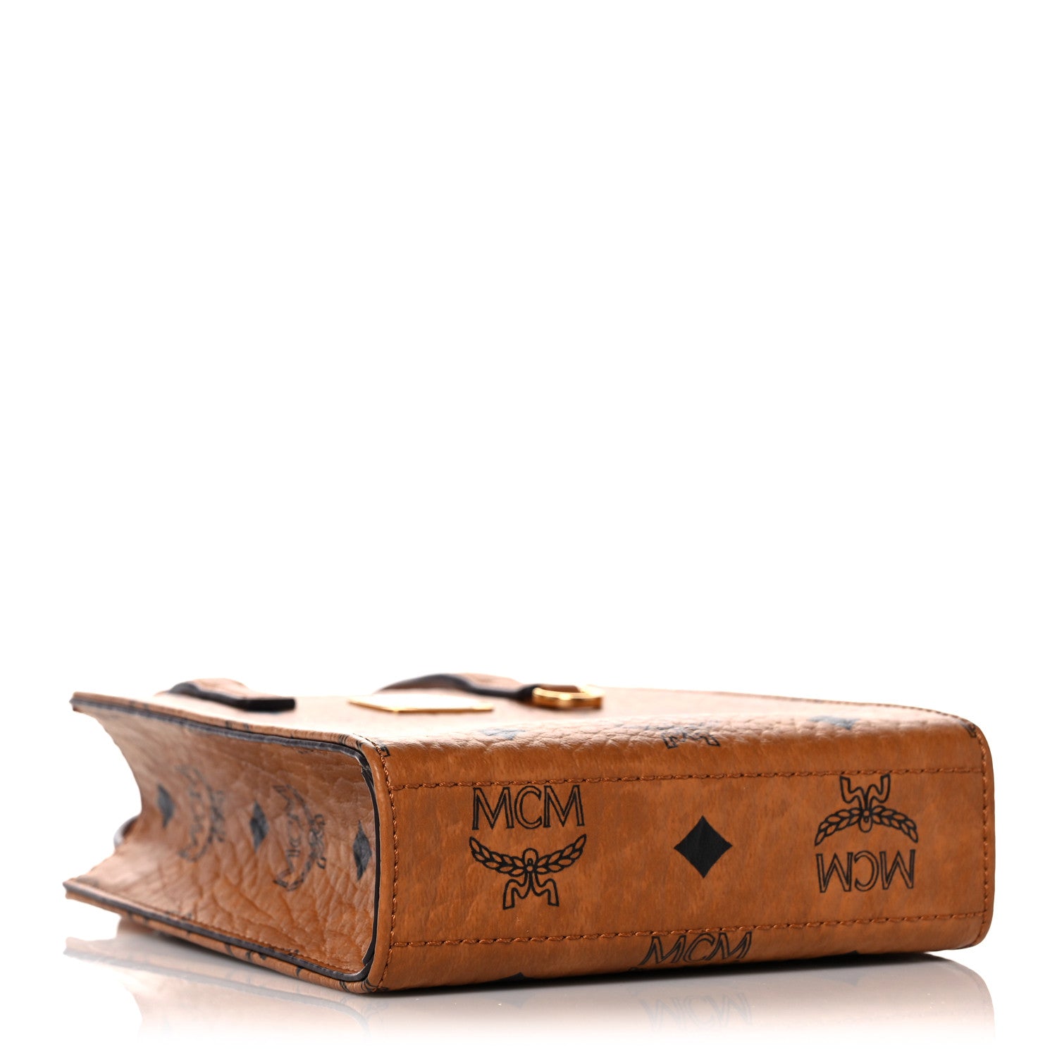 MCM Visetos X-Mini Aren Tote Cognac 4 of 8