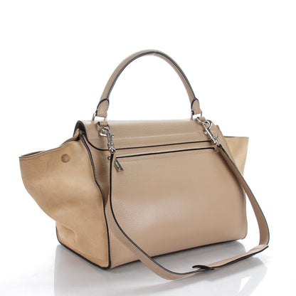 Celine Drummed Calfskin Suede Medium Trapeze Dune 3 of 8