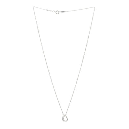 Tiffany Sterling Silver 11mm Elsa Peretti Open Heart Pendant Necklace 3 of 4