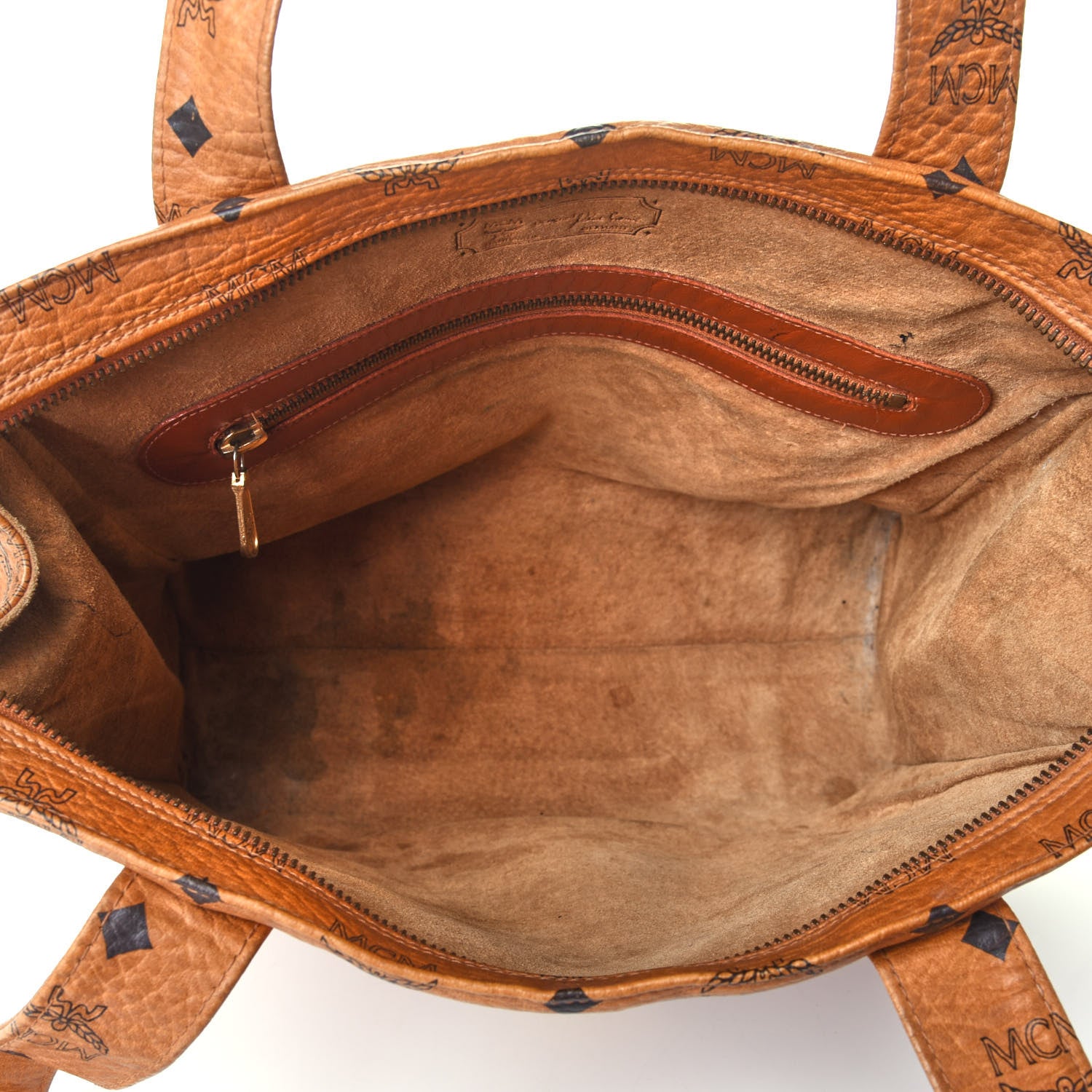 MCM Visetos Shopper Tote Cognac 5 of 11