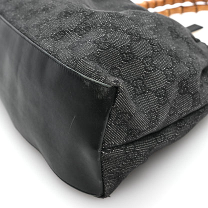 Gucci Monogram Bamboo Top Handle Bag Black 10 of 10