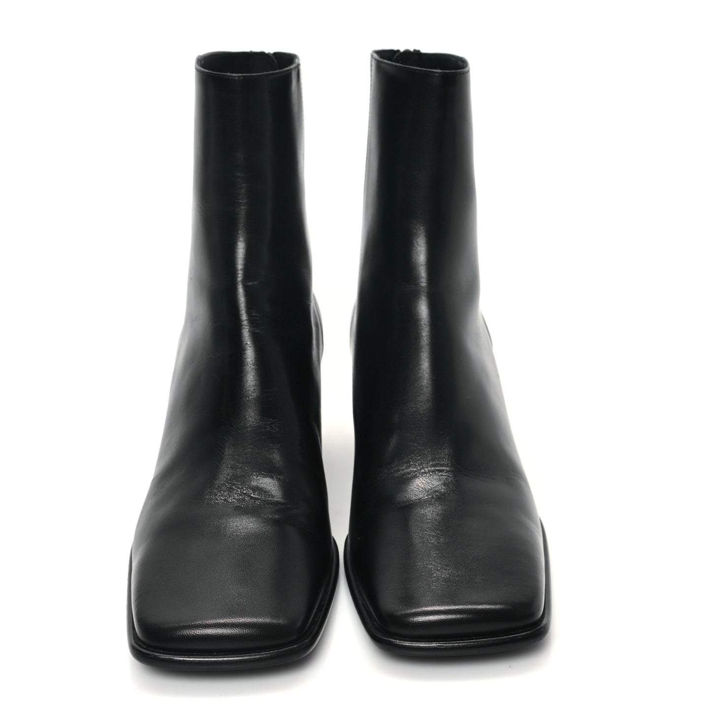 Vitello Nappa FF Cutout Baguette 45mm Ankle Boots 40 Black