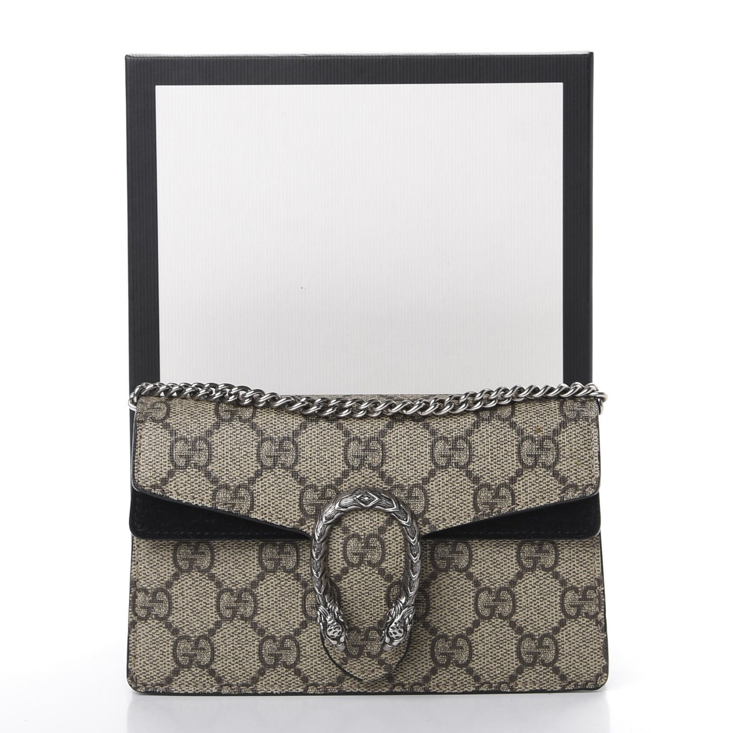 GG Supreme Monogram Super Mini Dionysus Shoulder Bag Black
