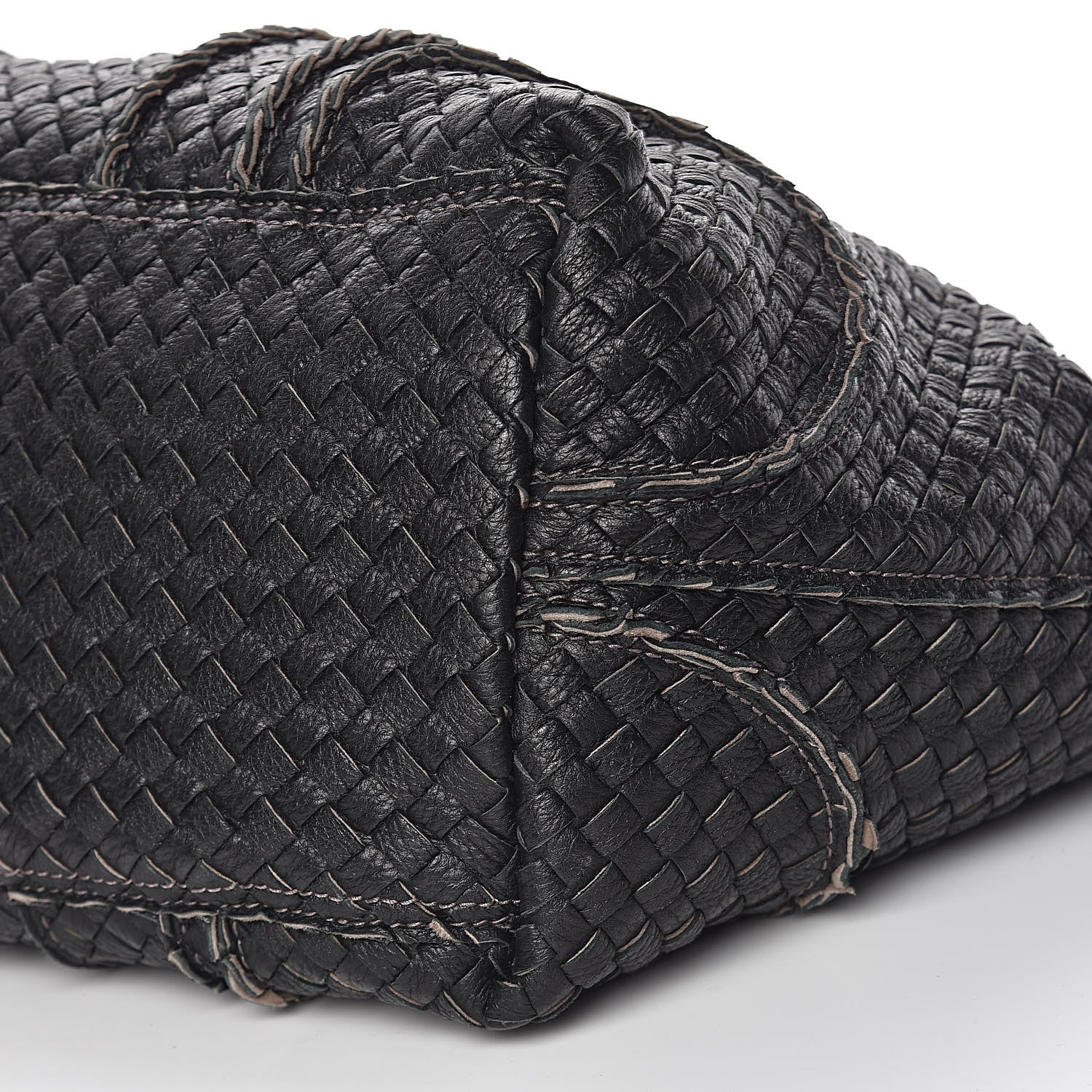 Bottega Veneta Cervo Intrecciato Large Shopping Tote Black 7 of 9