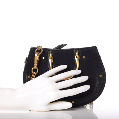 Chloe Calfskin Suede Mini Pixie Signature Belt Bag Full Blue 3 of 9