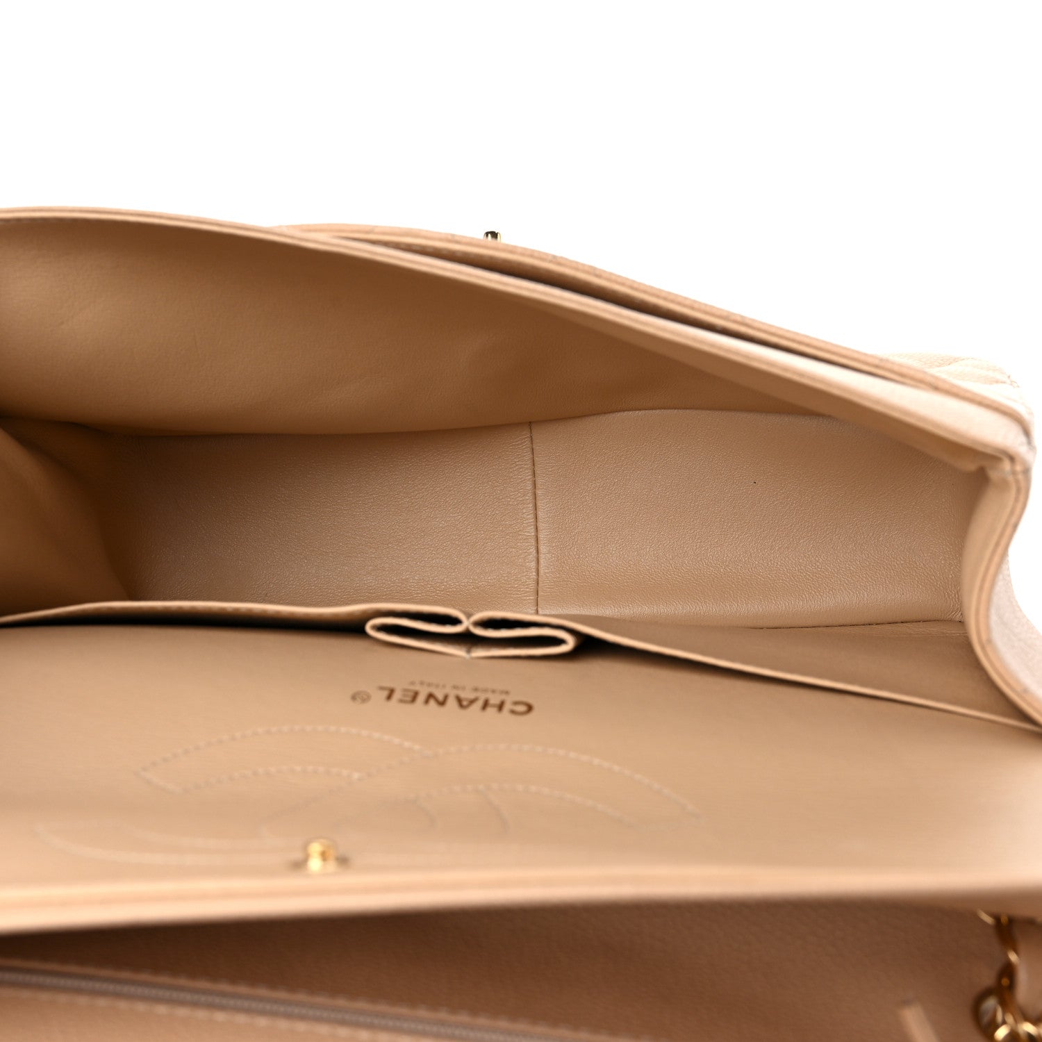 Chanel Caviar Quilted Jumbo Double Flap Beige 5 of 14