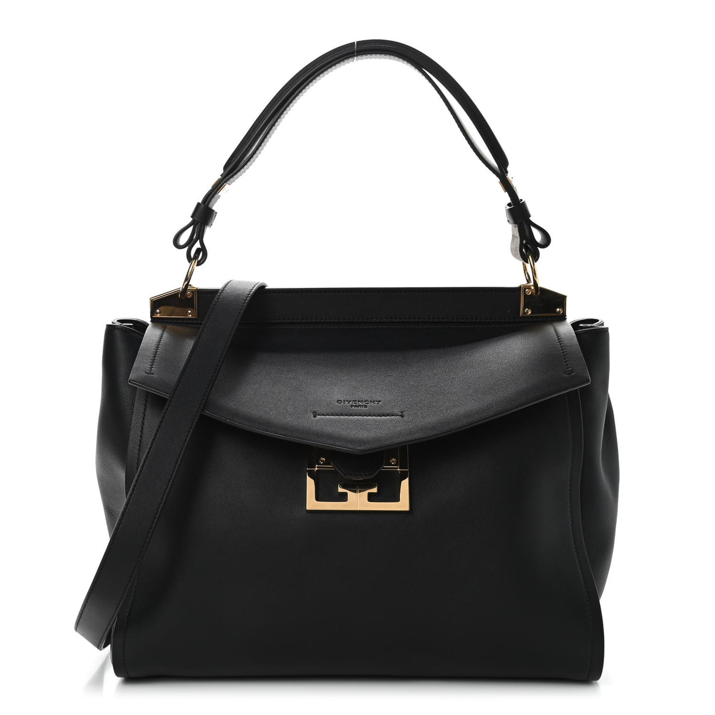 Calfskin Medium Mystic Shoulder Bag Black