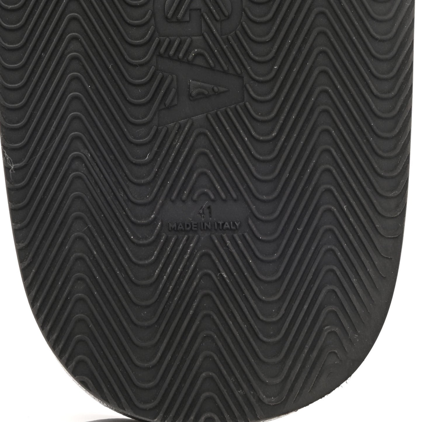 Nappa Logo Pool Slide Sandals 41 Black White