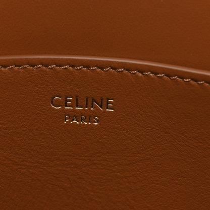 Celine Triomphe Canvas Calfskin Tabou Clutch on Strap Tan 6 of 10
