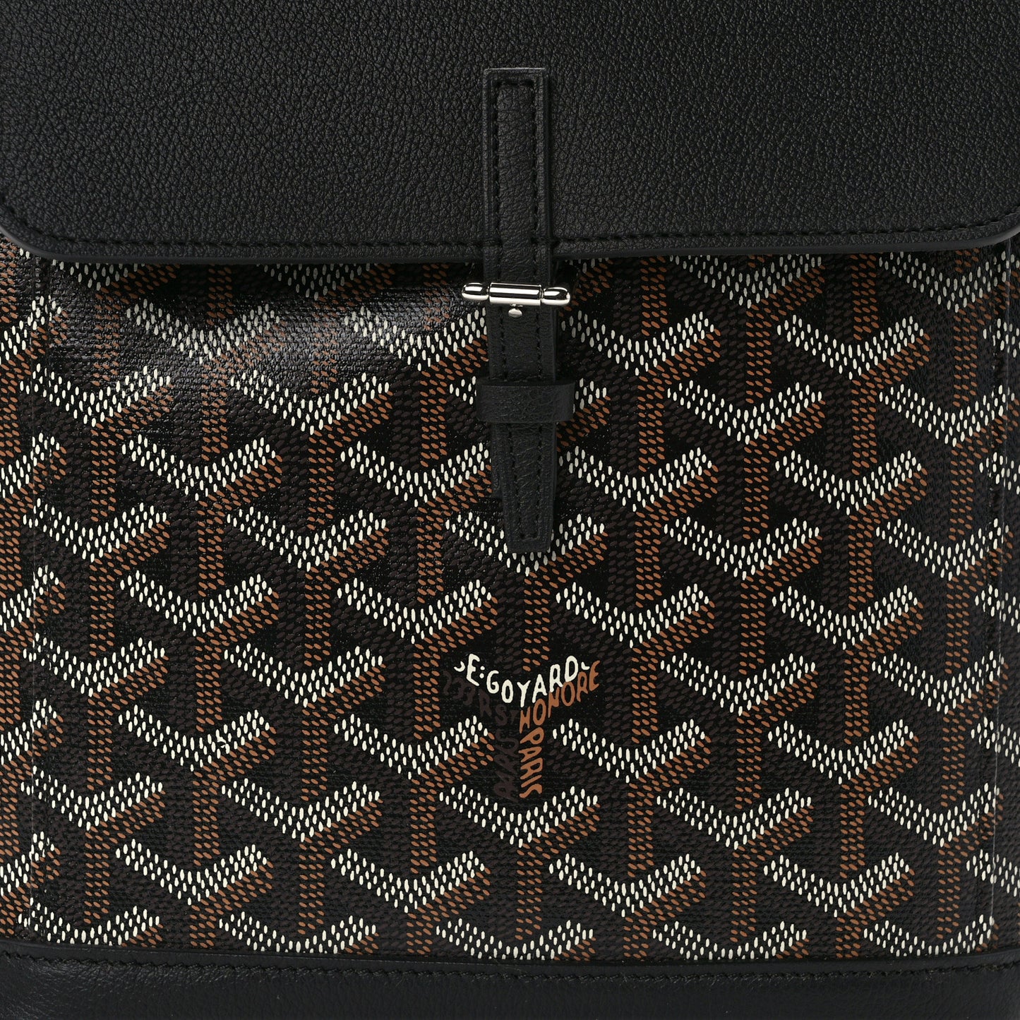 Goyardine Calfskin Mini Alpin Backpack Black
