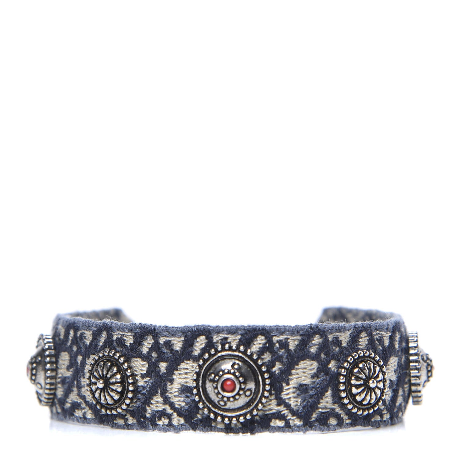 Christian Dior Woven Cotton Oblique J'Adior Friendship Bracelet Blue 1 of 4