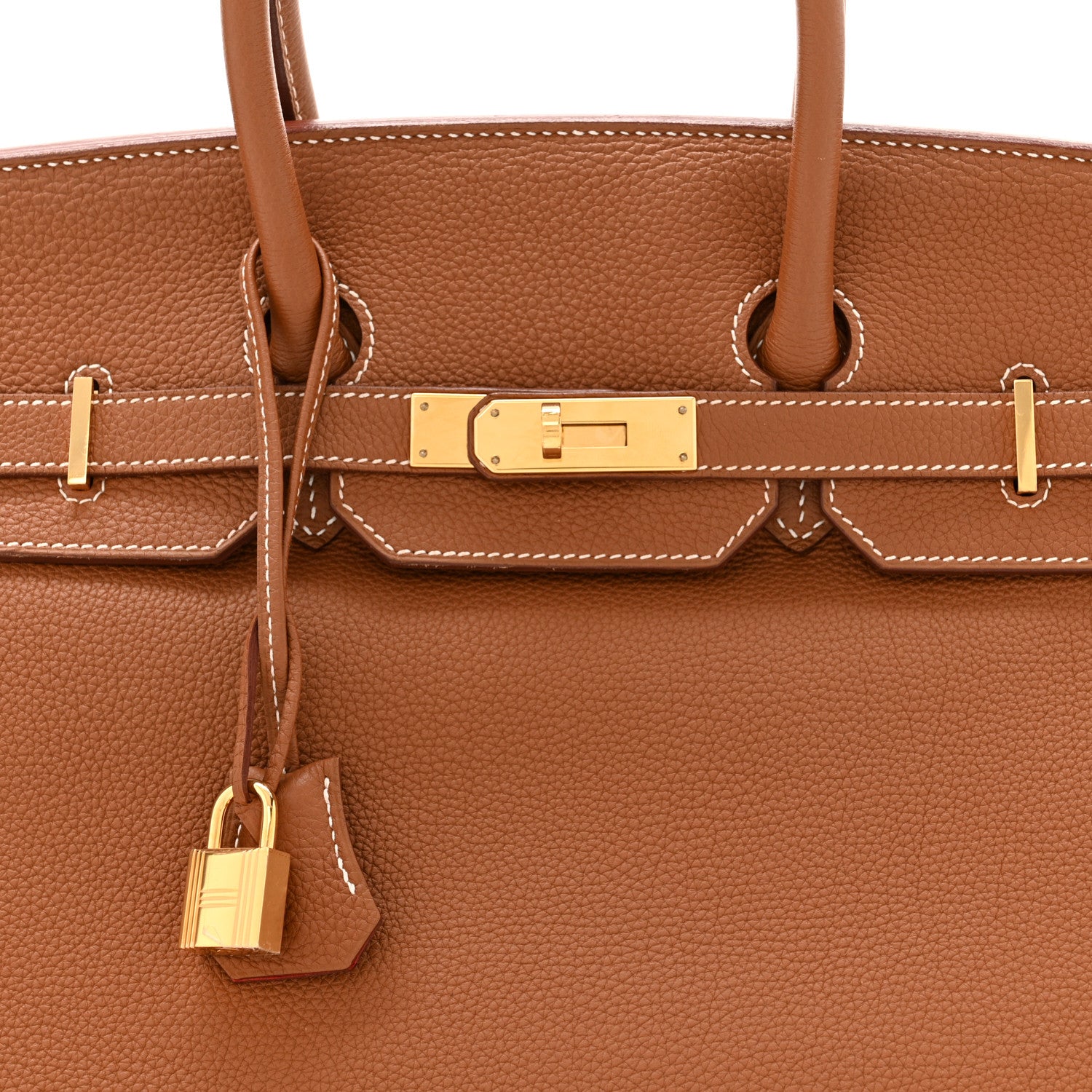 Hermes Togo Verso Birkin 35 Gold Geranium 8 of 13