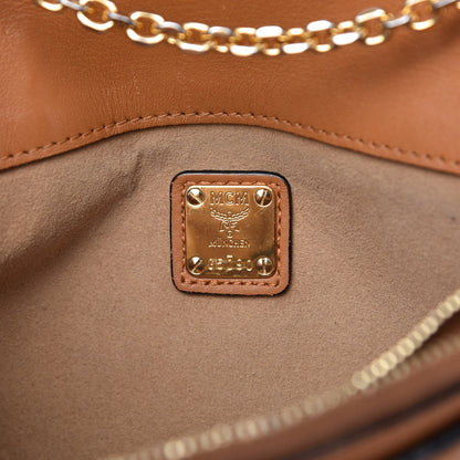 MCM Visetos Small Millie Crossbody Bag Cognac 8 of 9