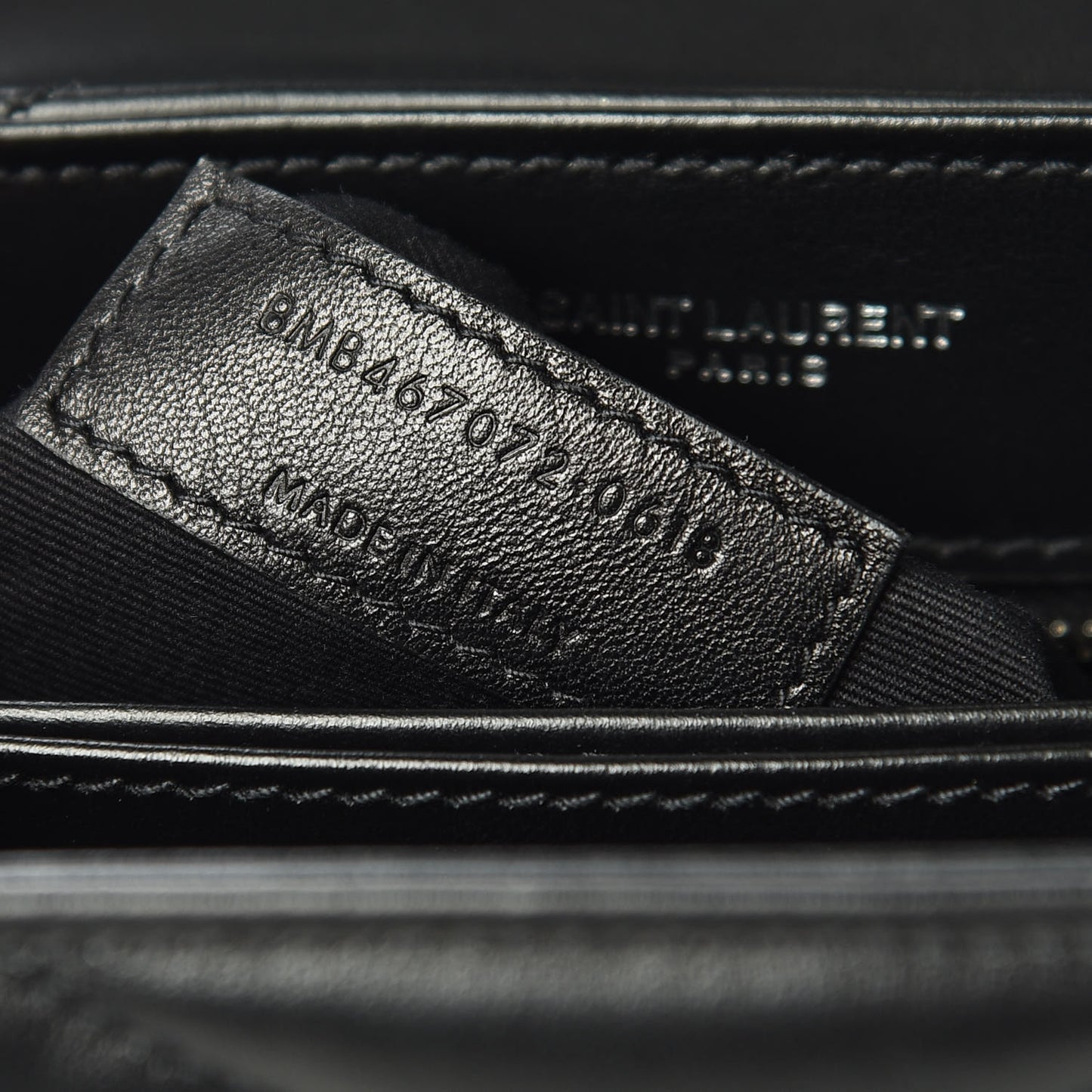 Calfskin Y Quilted Monogram Toy Loulou Crossbody Bag Black