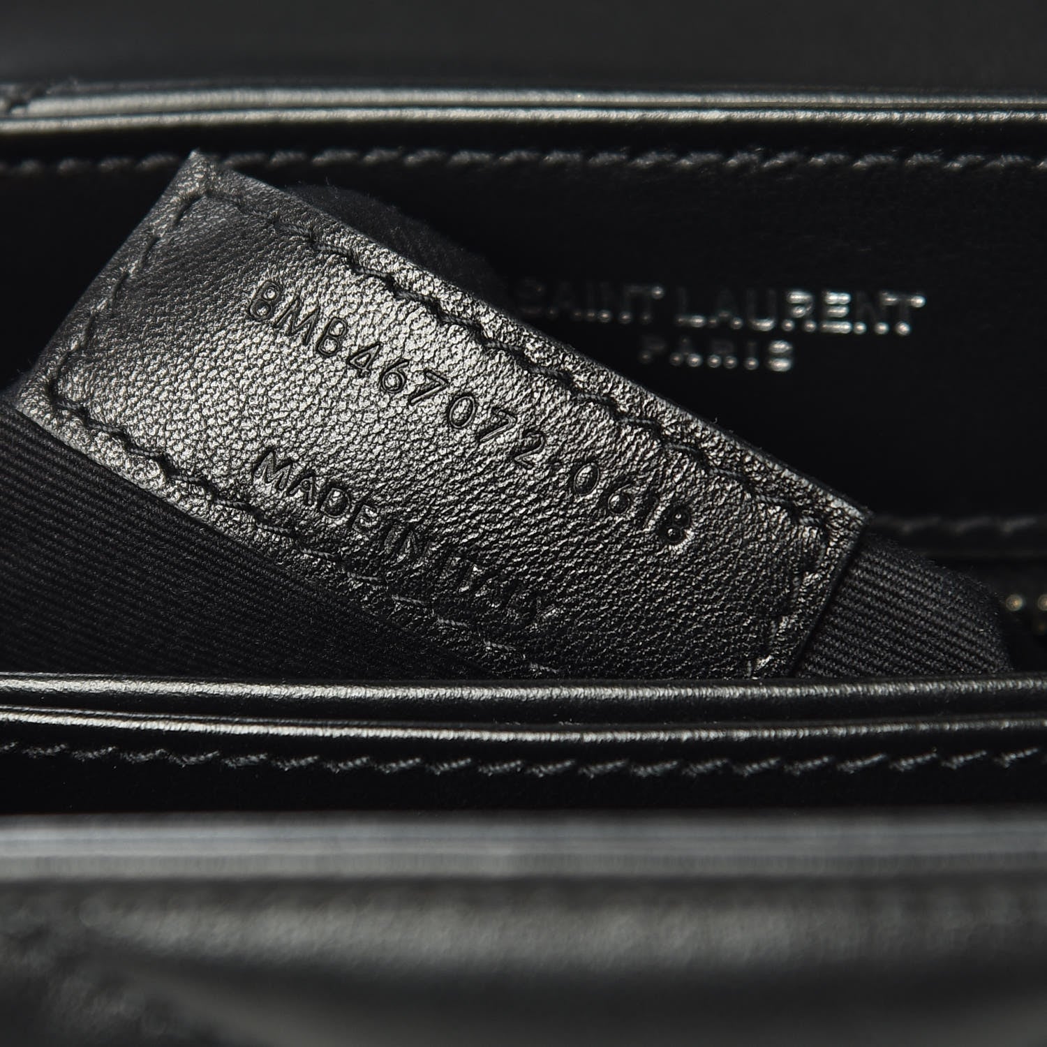 Saint Laurent Calfskin Y Quilted Monogram Toy Loulou Crossbody Bag Black 8 of 11