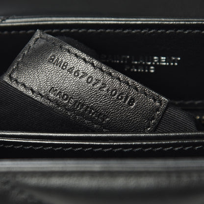 Saint Laurent Calfskin Y Quilted Monogram Toy Loulou Crossbody Bag Black 8 of 11