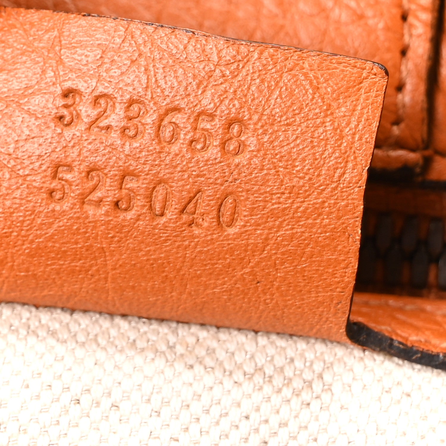 Gucci Cellarius Calfskin Large Bamboo Shopper Tote Orange 7 of 10