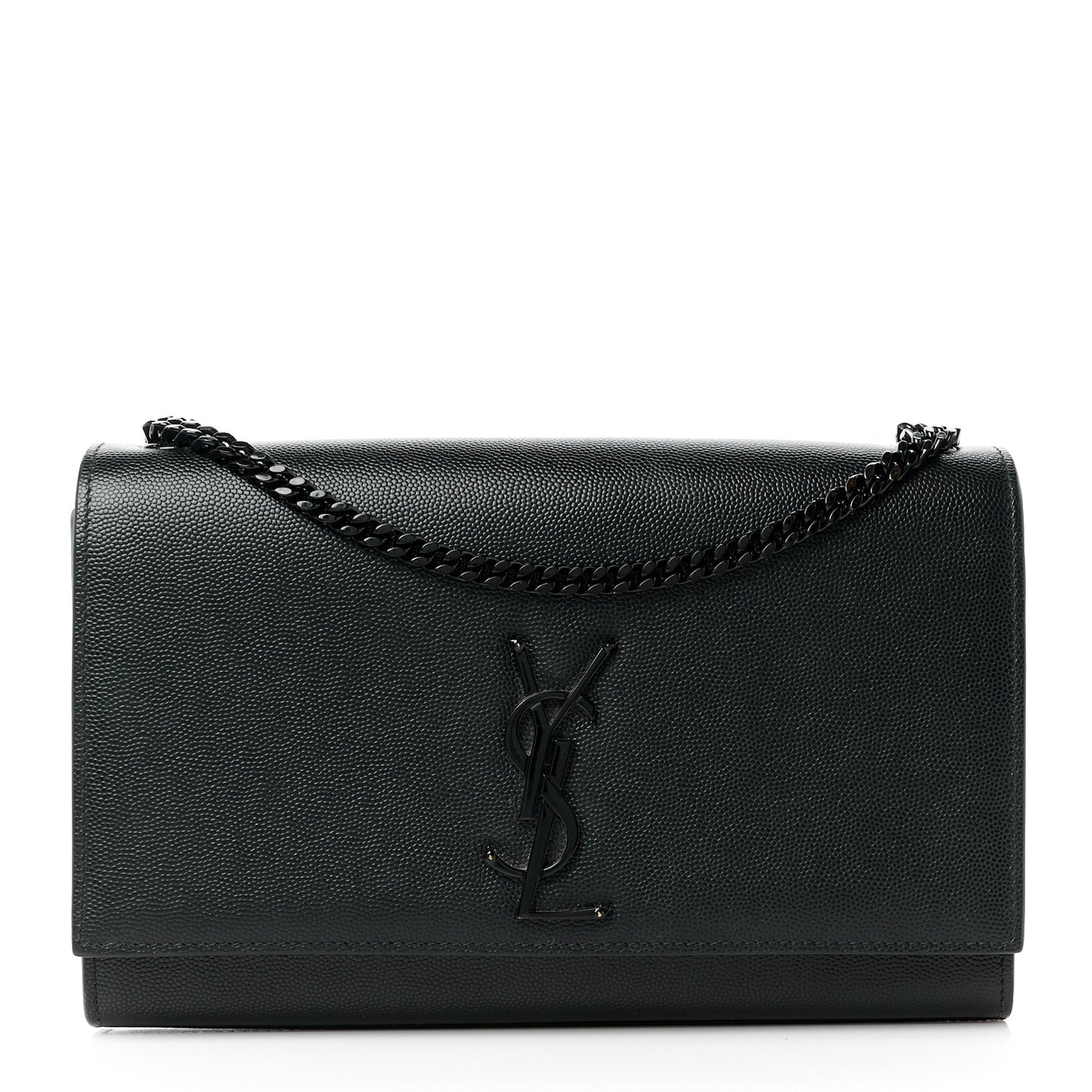 Grain De Poudre Medium Classic Monogram Monochrome Kate Satchel Black