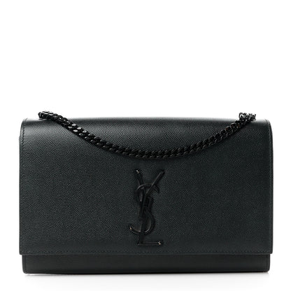 Saint Laurent Grain De Poudre Medium Classic Monogram Monochrome Kate Satchel Black 1 of 11