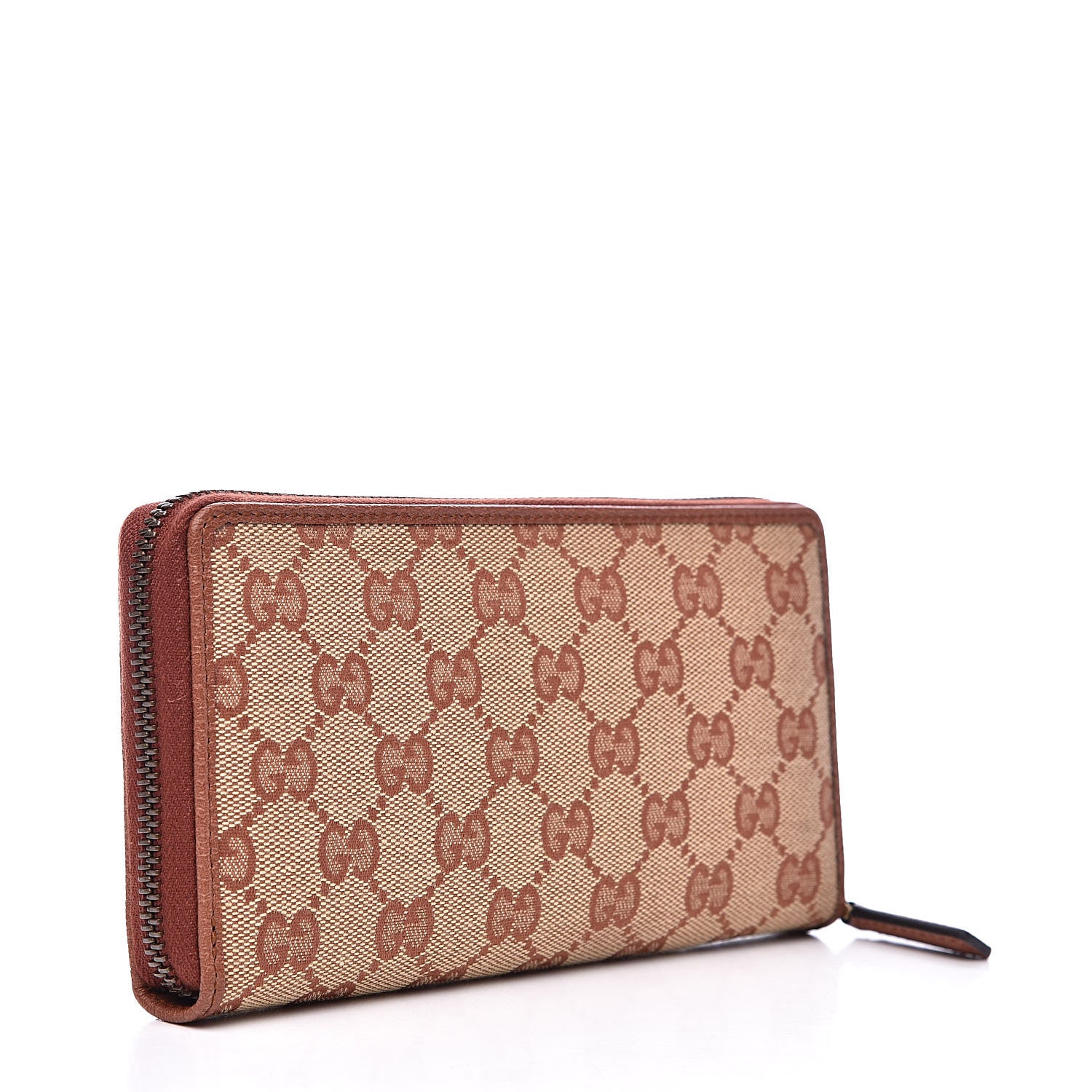 Gucci X MLB GG Monogram NY Yankees Zip Around Wallet Beige Ruggine Ivory 3 of 9