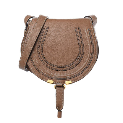 Chloe Calfskin Mini Marcie Round Crossbody Bag Tan 1 of 10