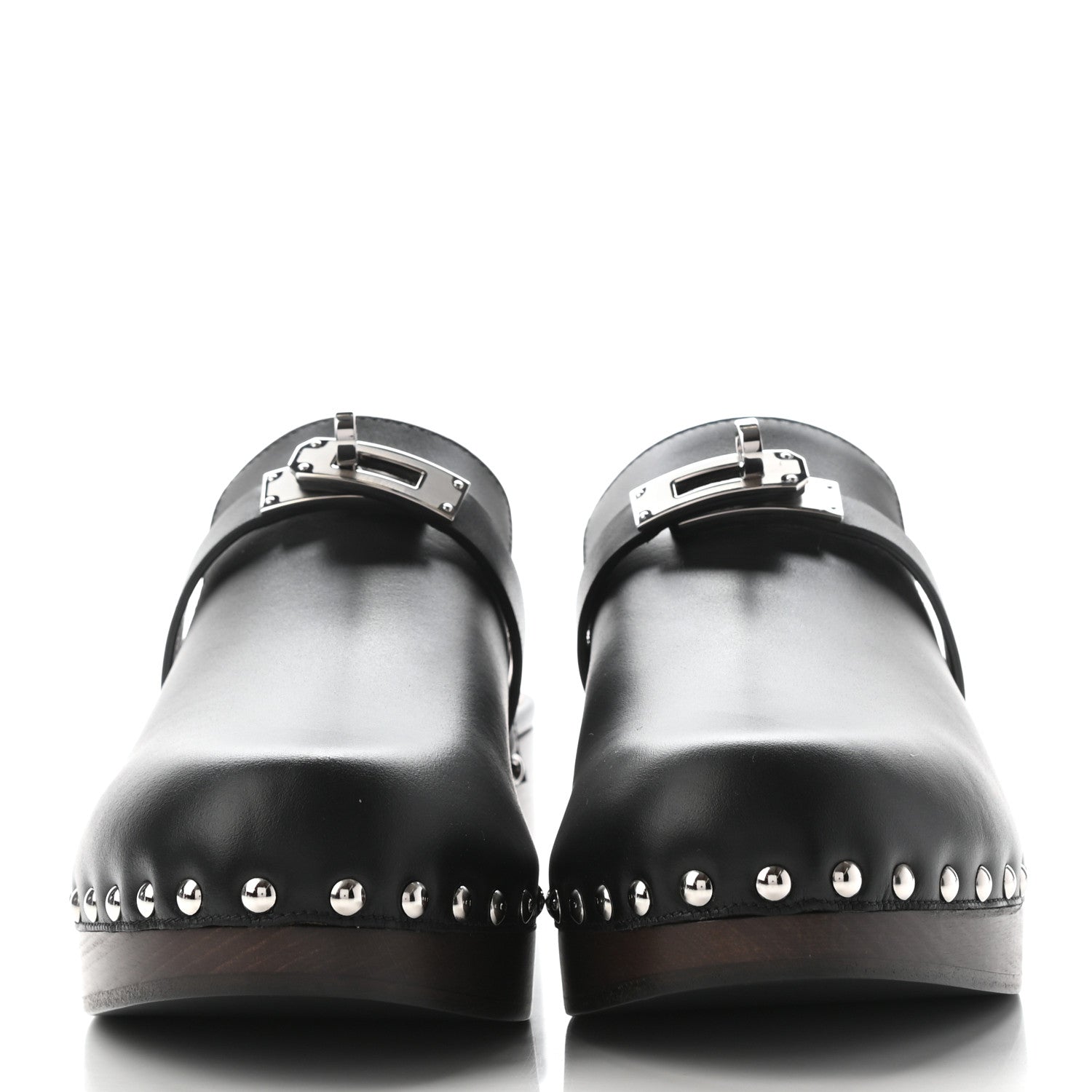 Hermes Calfskin Carlotta Mules 38 Black 2 of 7