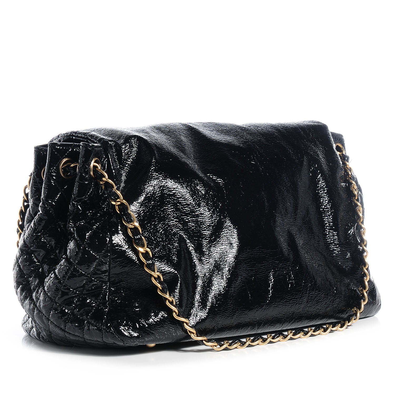 Chanel Vinyl Rock and Chain Large Flap Black 3 of 7