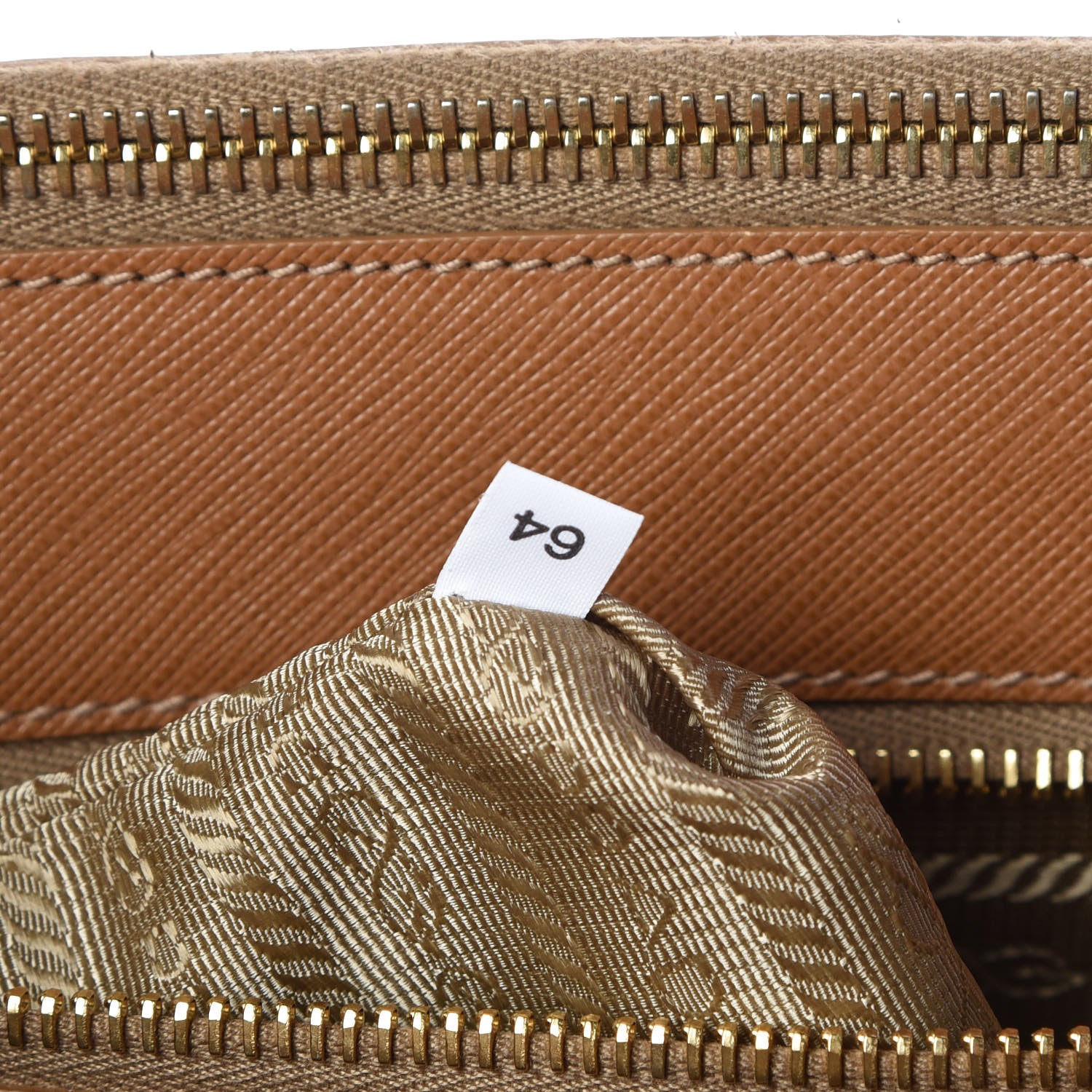 Prada Saffiano Large Galleria Double Zip Tote Caramel 7 of 9