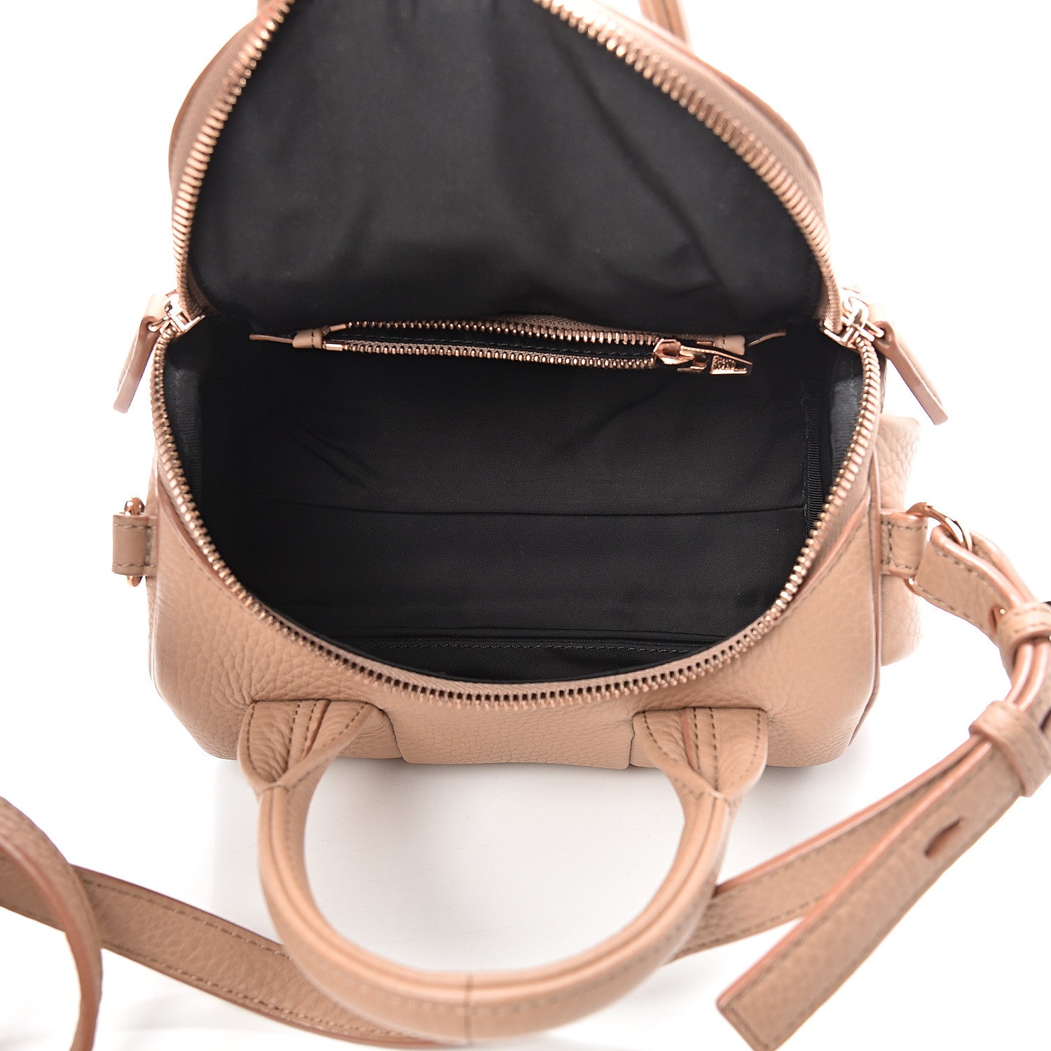 Alexander Wang Pebbled Lambskin Mini Rockie Truffle Rose Gold Hardware 4 of 11