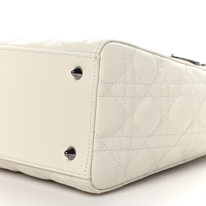 Christian Dior Lambskin Cannage Medium Lady Dior White 10 of 10