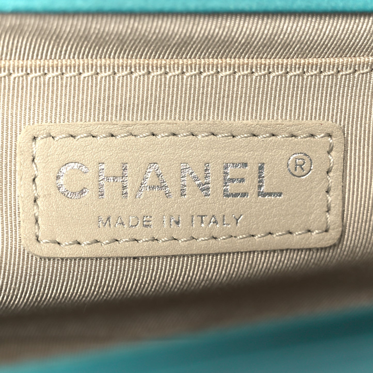 Lambskin Quilted Medium Boy Flap Turquoise