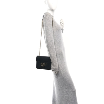 Gucci Dollar Calfskin Small Interlocking G Shoulder Bag Black 2 of 11