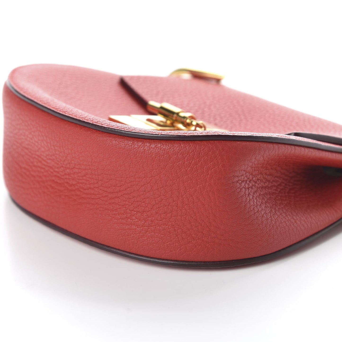 Grained Lambskin Mini Drew Shoulder Bag Plaid Red