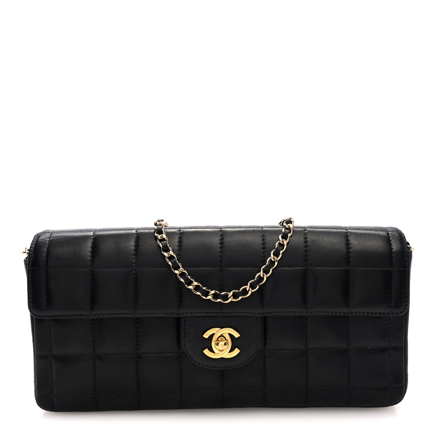 Chanel Lambskin East West Chocolate Bar Flap Black 1 of 10