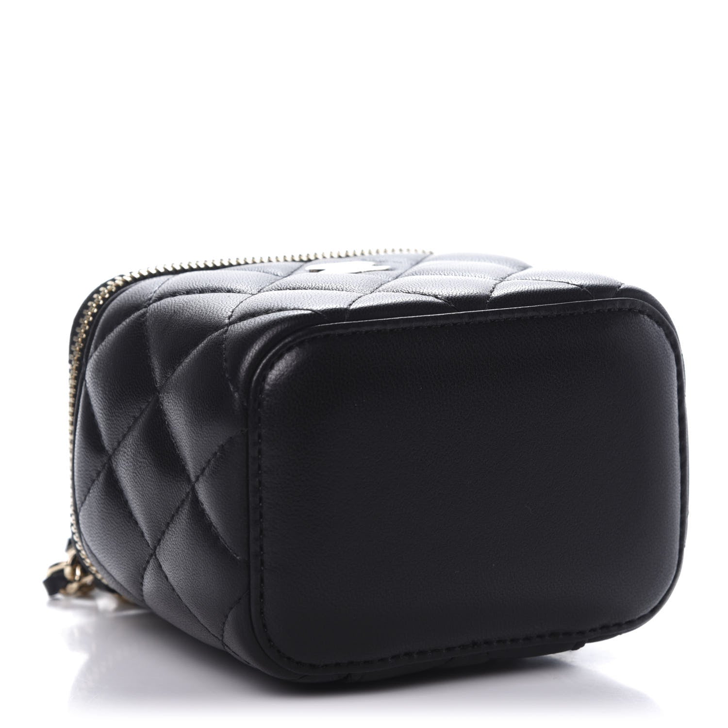 Chanel Lambskin Quilted Mini Vanity Case With Chain Black 4 of 11