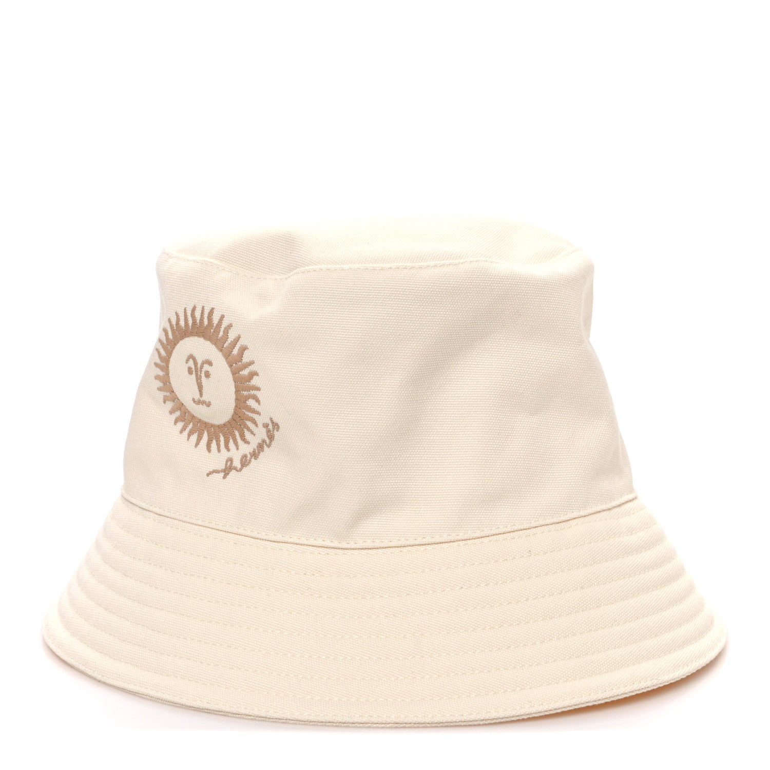 Hermes Cotton Gene Sunshine Bucket Hat 56 Ecru 1 of 8