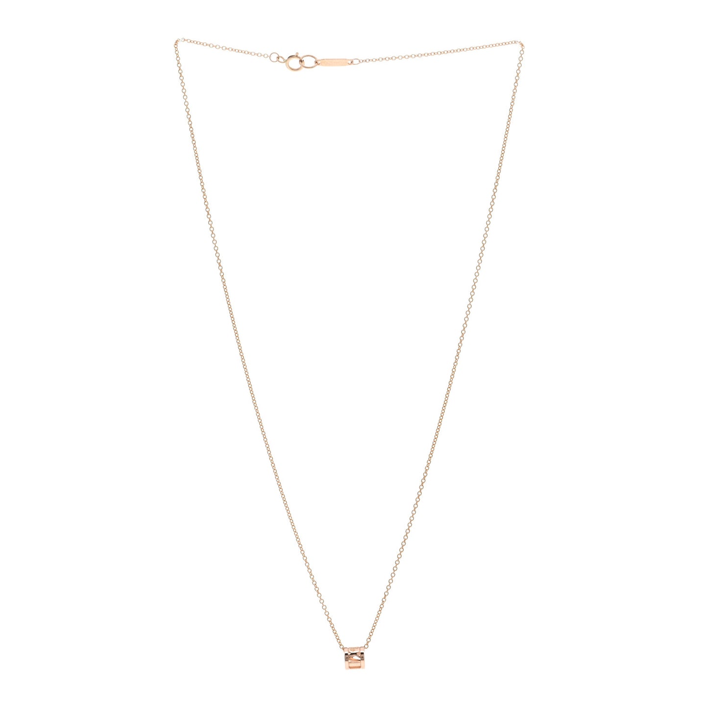 18K Rose Gold Atlas Open Pendant Necklace