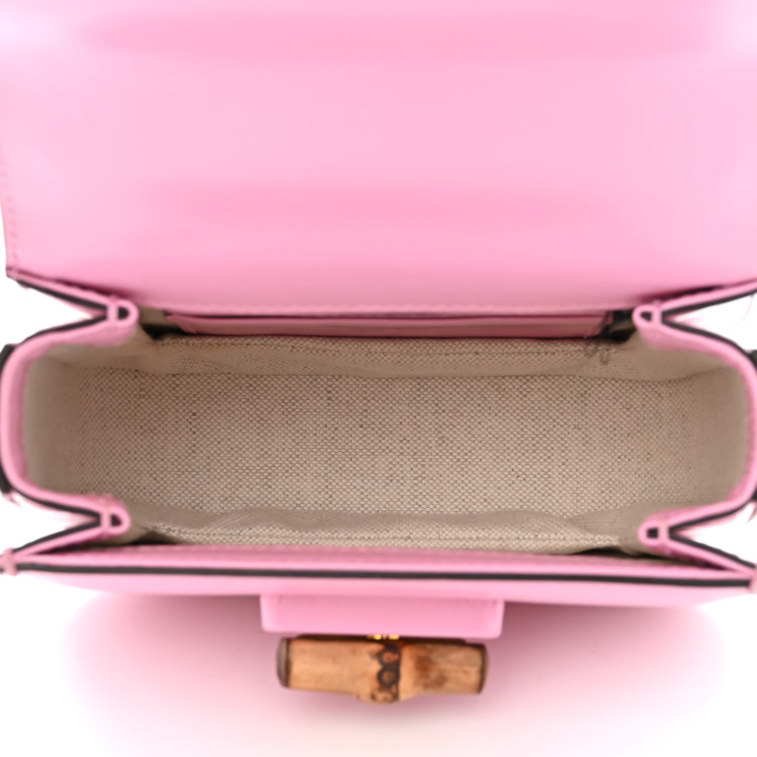 Gucci Boarded Dyana Lux Calfskin Web Mini Bamboo 1947 Top Handle Bag Nice Pink 5 of 20