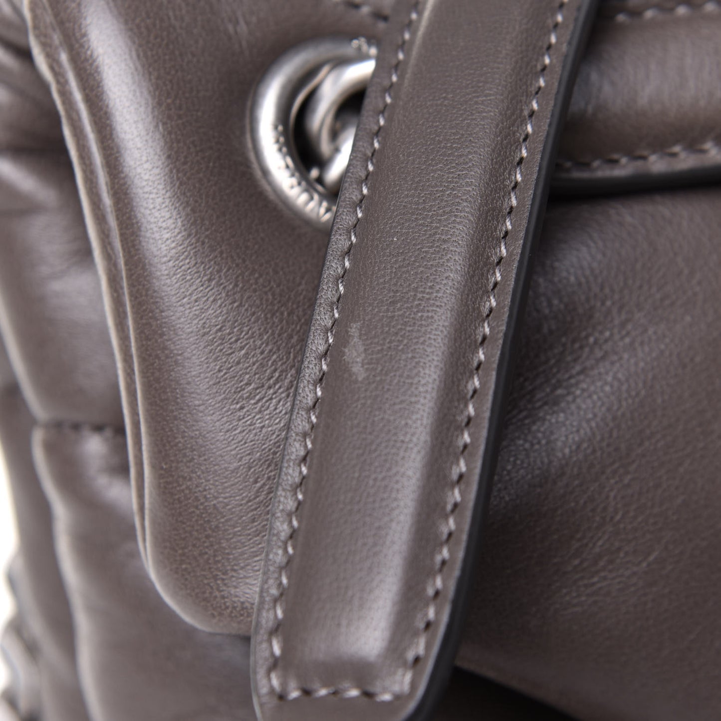 Calfskin Y Quilted Monogram Medium Loulou Chain Satchel Concrete