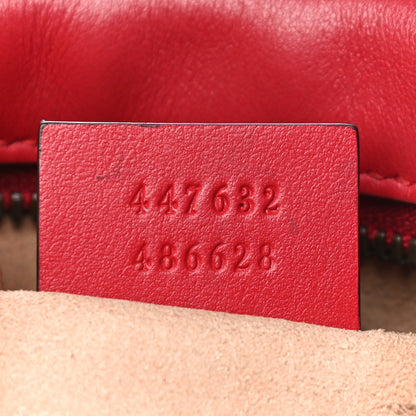 Gucci Calfskin Matelasse Small GG Marmont Chain Shoulder Bag Hibiscus Red 7 of 38