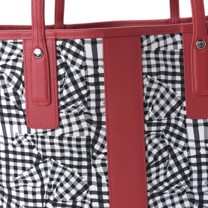 MCM Visetos Medium Liz Reversible Shopper Tote Black Red 15 of 15