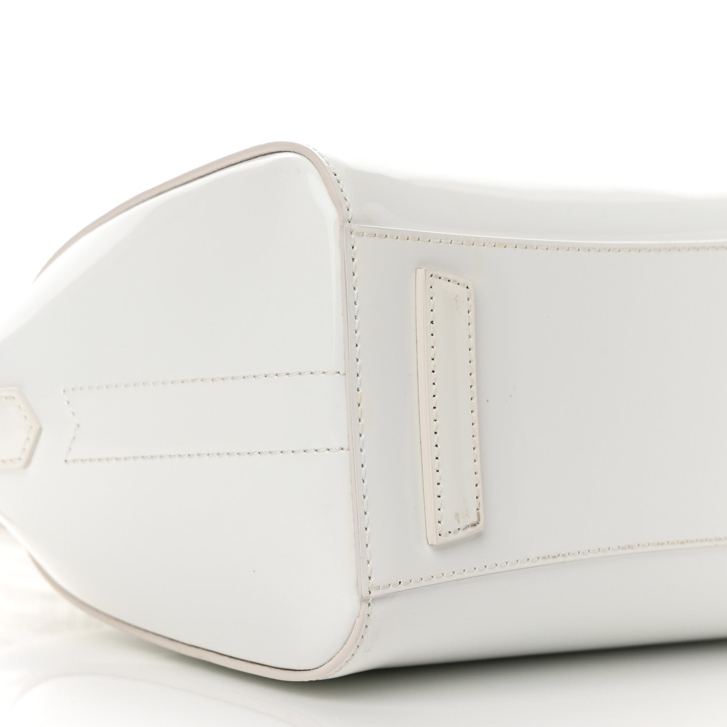 Givenchy Patent Calfskin Perforated Mini 4G Antigona Ivory 9 of 13