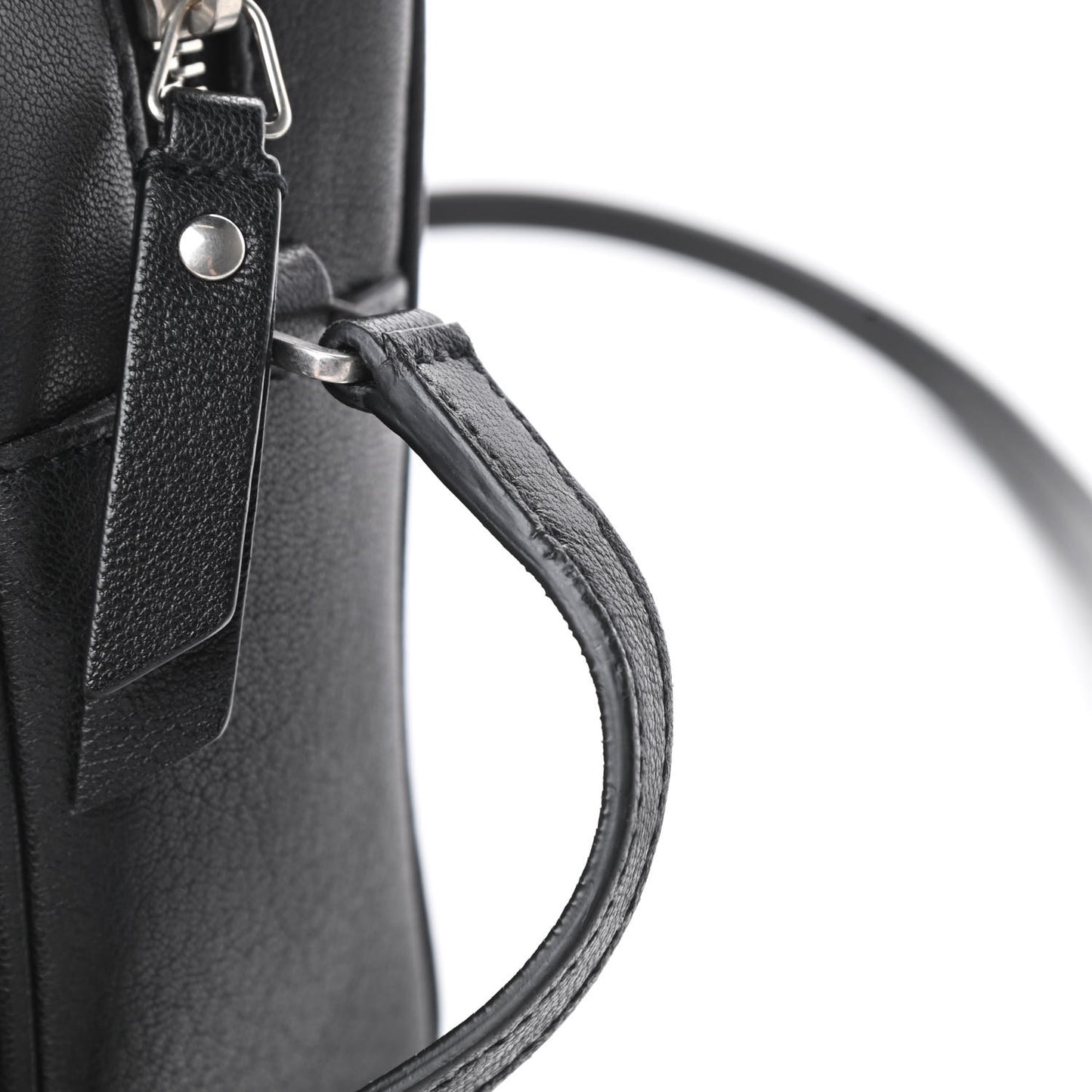 Lambskin Monogram Small Lou Camera Bag Black