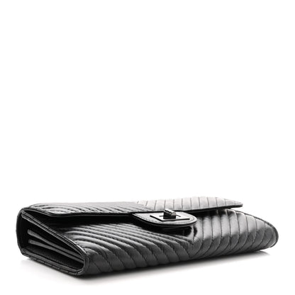 Chanel Aged Calfskin Quilted Large Reissue Gusset Flap Wallet So Black 4 of 10